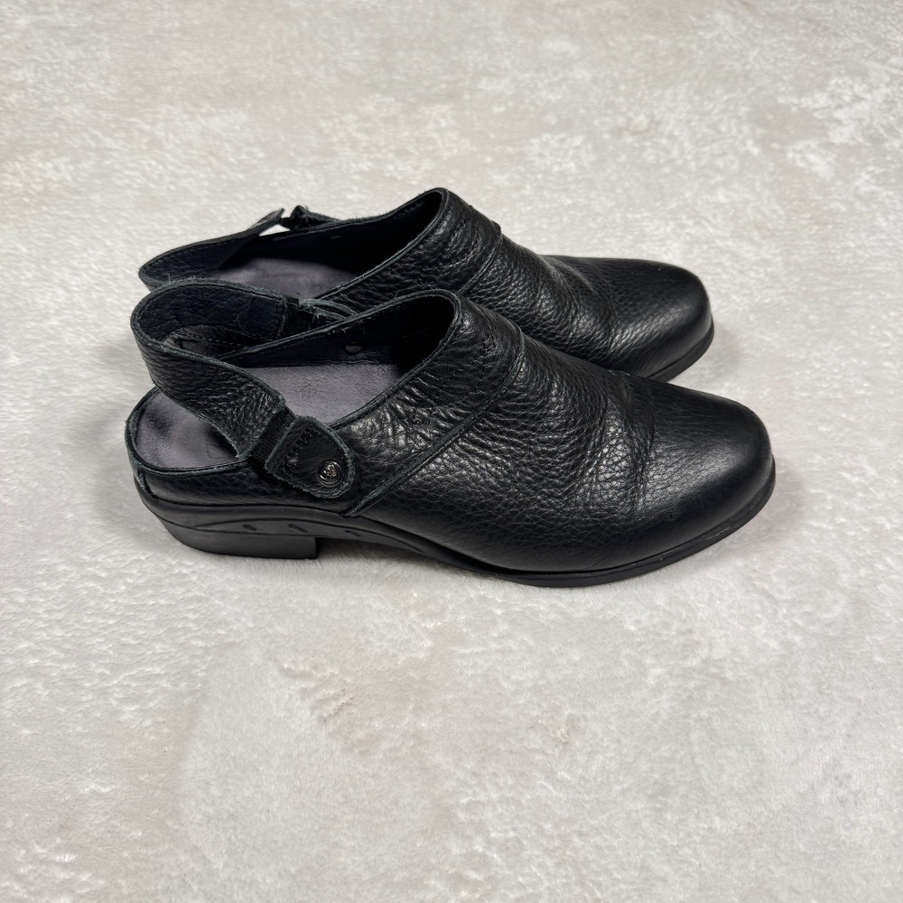 Ariat Sport Mule Women 8.5B Black Pebbled Leather Slip On Comfort Shoes